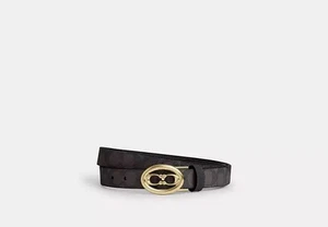 Cintura Coach Signature Fibbia Tagliata a Misura 25 Mm CZ196/CZ444 Nuova con etichette - Foto 1 di 5