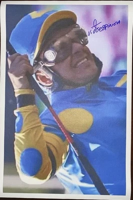 Fotografía American Pharoah 12x18 Victor Espinoza autógrafo lienzo 2015 TC Foto 1 de 3