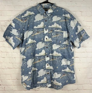 Western Aloha Mens Hawaiian Cowboy Western Luau Camp Button Shirt Size 2XL XXL - Picture 1 of 5