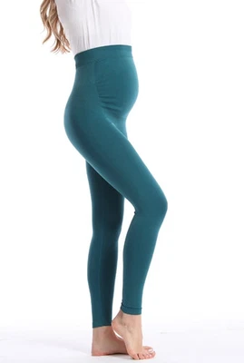 1pair Women's Leggings Maternity High Waist Knitted Belly Support Pants - Image 1 of 4