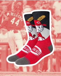 CINCINNATI REDS - STANCE - CREW SOCKS - MASCOT - RED - YOUTH LARGE - Picture 1 of 4