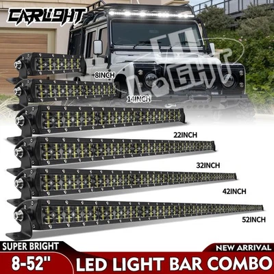 22"/32"/42"/52" Led Light Bar Flood Spot Dual-Row Offroad Driving Truck SUV 4x4 - Image 1 of 4