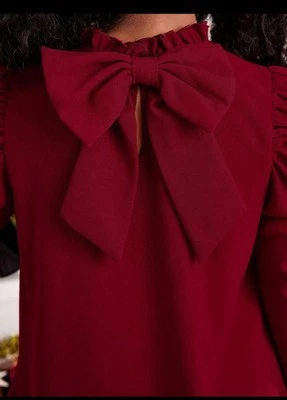 SHEIN Tween Girls Loose Casual Minimalist Gigot Sleeve Bow Decor A-Line Dress - Image 1 of 4