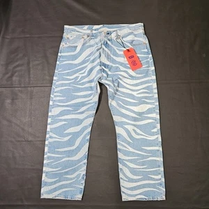NWT Men's Levi's x Clot Tiger Print Denim Jean's (RARE) Limited Edition Size 32 - Picture 1 of 8