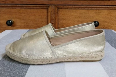 Zapatos Mocasines L.K Bennett Alpargatas Zapatos Planos Sin Cordones Talla 5/38 Metálicos Dorados Foto 1 de 4