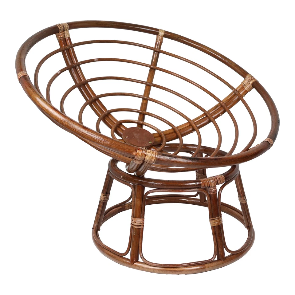 Marco de silla Bali de 42 pulgadas de ratán Papasan (cojín no marrón 42 pulgadas Foto 1 de 4