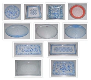 Kuchenteller Glasplatte Kuchenplatte Ostalgie DDR - verschiedene Varianten - Bild 1 von 21