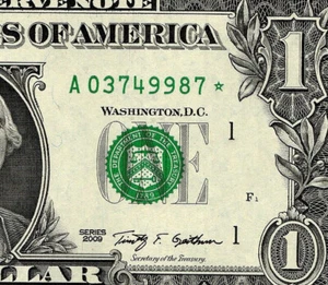 2009 STAR NOTE $1 Dollar GEM = 1 free for every 10 notes you buy = Atlanta - Picture 1 of 3