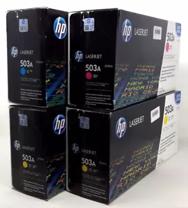 Paquete de cartuchos de impresión de tóner originales HP 503A Q7581A Q7582A Q7583A CMYY - Imagen 1 de 18