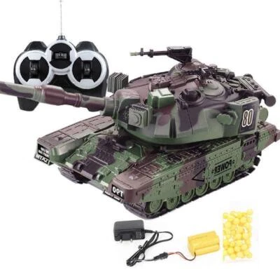 1:32 RC Main Battle Tank 2.4GHz Remote Control Military Model w/Shooting Bullets - Image 1 of 4