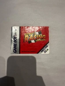 Mickey Racing Adventure Game Boy Color Nintendo MANUAL ONLY M17 - Picture 1 of 3