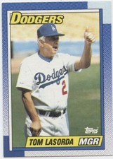 Topps 1990 MANAGER baseball card TOM LASORDA #669 Los Angeles Dodgers TOMMY