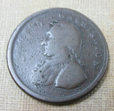 (1795) Undated Liberty and Security Penny ASYLUM Edge Washington Copper T9 Cover