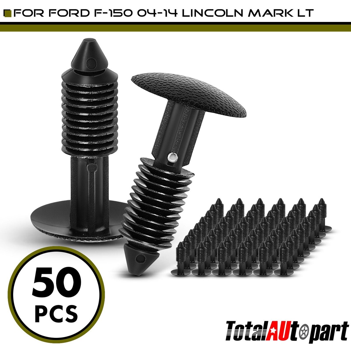 2-Piece Rubber Windshield Wiper Cowl Ends – Fits 2004-08 Ford F-150 & Lincoln Mark LT – CHEDA, Black 3 thumbnail image