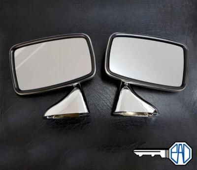 MG MGB MGB GT Estilo Tex Cromo Puerta Espejo Set Inc Fijaciones GAM215R y GAM216R - Imagen 1 de 4