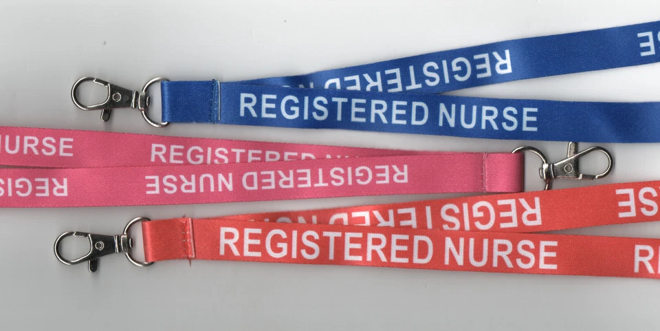 POSITIVID 1 REGISTERED NURSE Printed Hospital Safety Lanyard with Breakaway Clip 3 Colours
