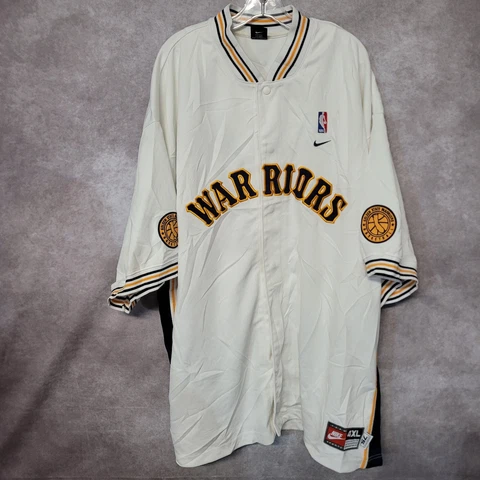 Vtg Nike Golden Staten Warriors NBA Warm Up Jacket Retro Rewind 75 Jersey 4XL Cover
