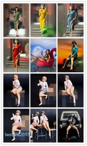 1/64 1/87 1/43 Beauty Girl Man Scene Miniatures Figures Model For Cars Vehicles - Picture 1 of 14