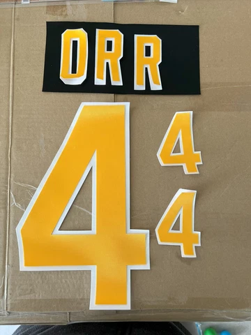 NHL 1981 #4 Bobby Orr Boston Bruins UNSEWN kit for your own Jersey Cover