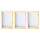 3 Pcs Paper Frame Deckle Crafts for Adults Wood Double Layer