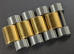 Qtà 4 Link 16mm per Seiko Uomo 7N43-8111 Bracciale Orologio Presidenziale Bicolore - Foto 1 di 3