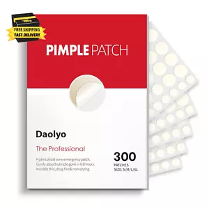 Pimple Patches for Face, 4 Size 300 Counts Acne Patches, Hydrocolloid Patches fo - Picture 1 of 8