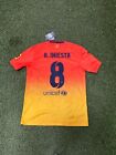 Męska koszulka wyjazdowa Nike FC Barcelona 12/13 Legend Iniesta #8 - pomarańczowa/żółta