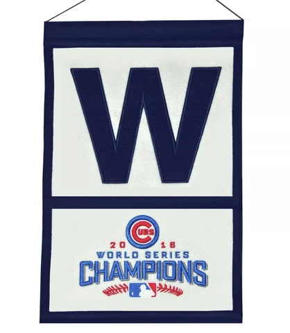 2016 CHICAGO CUBS WORLD SERIES CHAMPIONS "W" WOOL BANNER!! New! Cover