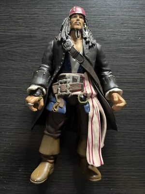Figura de acción Disney Piratas del Caribe Jack Sparrow 7 pulgadas con abrigo Foto 1 de 4