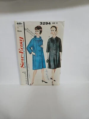 Sew Easy Advance 3294 Size 12 Coat Uncut - Image 1 of 2
