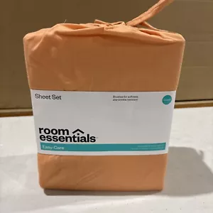 Room Essentials Easy Care Sheet Set Orange, Queen Size - Picture 1 of 6