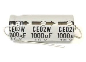 Marcon CE02W 1000 µF uF 16V Axial Electrolytic Capacitor/ Elektrolyt Kondensator - Picture 1 of 1