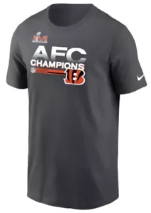 Camiseta Nike mediana mediana de los Cincinnati Bengals Super Bowl LVI AFC Champions - Imagen 1 de 2