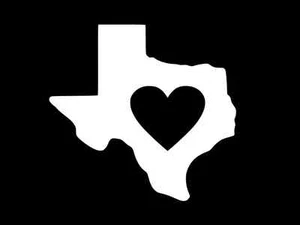 HEART TEXAS TEXAN Pride Vinyl Decal Car Truck Window Sticker CHOOSE SIZE COLOR - Picture 1 of 2