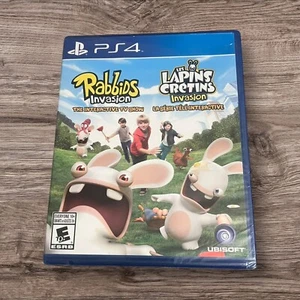 Rabbids Invasion PS4 Brand New (Small Rips) Sony PlayStation 4, 2014) Bilingual - Picture 1 of 4