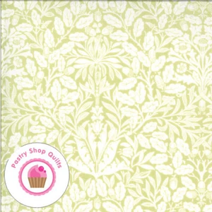 Moda DOVER 18701 19 Green Damask BRENDA RIDDLE Quilt Fabric - Picture 1 of 7