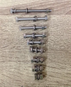 M6 6mm Stainless Steel Bolts Full Nuts and Washers A2 - A4 (Pack 6 12 24) - Picture 1 of 3