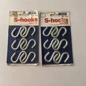 2 x packs American Chain & Cable Company Bright Zinc S-Hooks max load 140lbs - Picture 1 of 5