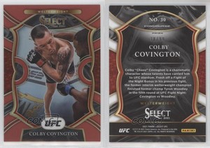 2021 Panini Select UFC Concourse Red Prizm /99 Colby Covington #30