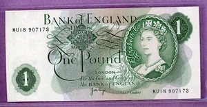 GREAT BRITAIN ~ 1970-77 ~ 1 POUND NOTE ~ CH CU - Picture 1 of 2