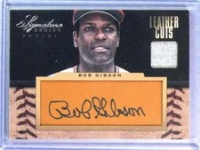 2012 Panini Signature Series Leather Cuts Bob Gibson Jersey Autograph #03/10 #4