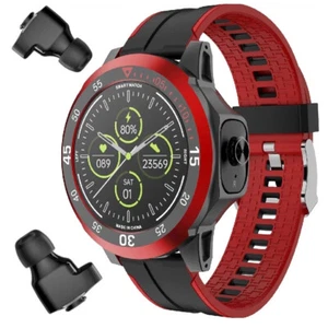 Smart Watch 2 in 1 Bluetooth Music Watch with Headsets Call Support Memory Card - Picture 1 of 18