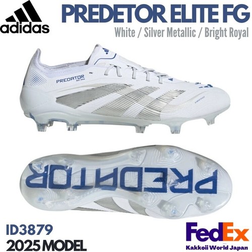 Scarpe da calcio Adidas PREDATOR ELITE FG bianco argento metallizzato luminose Royal ID3879