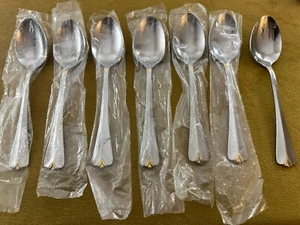 (7) Soup Spoons Rogers Co "Victory" Stainless Flatware Korea Stanley Roberts - Picture 1 of 9