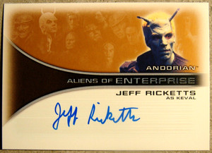 STAR TREK ENTERPRISE  AUTOGRAPH #AA4 JEFF RICKETTS