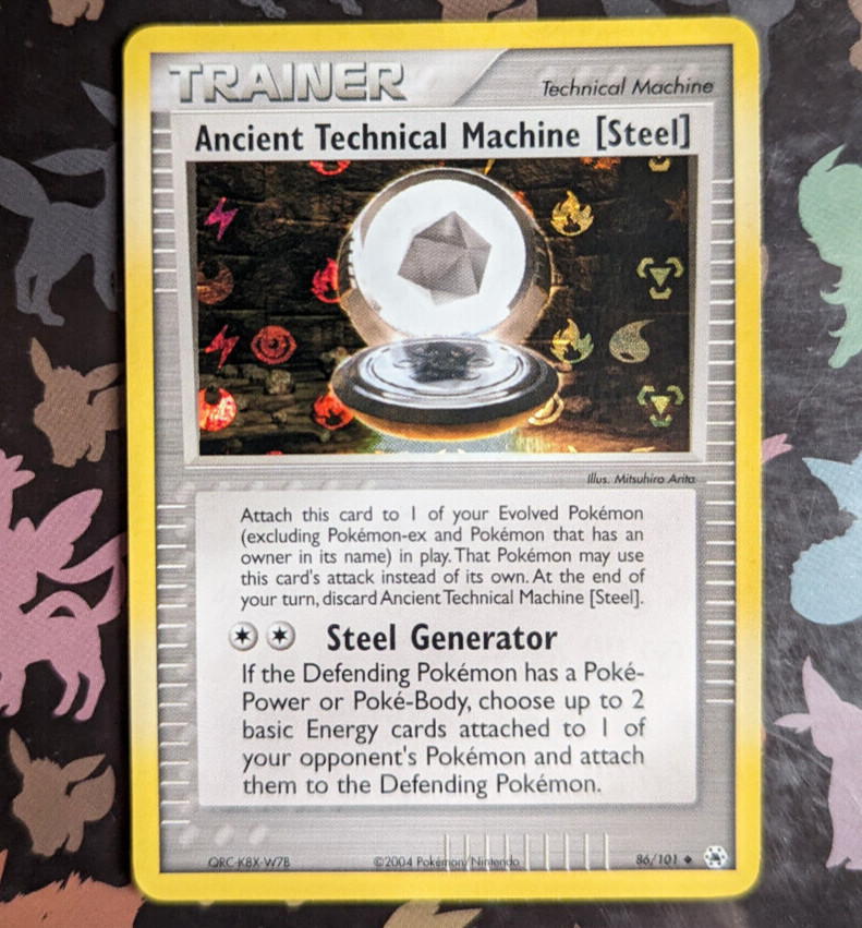 Ancient Technical Machine Steel 86/101 Reverse Holo EX Hidden Legends Pokemon NM