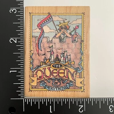 Sello de goma All Night Media Mary Engelbreit Queen Of Everything Castle 592H Foto 1 de 3
