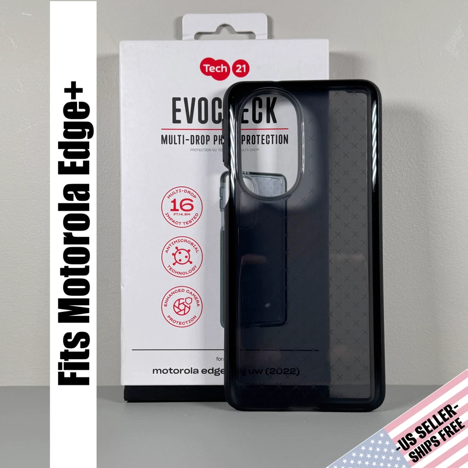Tech 21 Case for Motorola Edge+ 2022 - Black EvoCheck Gel | Ultra Slim | USED - Image 1 of 4