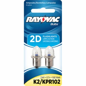 Rayovac K2-2 / KPR102 Krypton Bulb for 2AA, 2C & 2D Flashlights (2 Bulbs). - Picture 1 of 1
