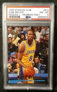 1996 KOBE BRYANT PSA 8 NM-MT STADIUM CLUB MEMBERS ONLY ROOKIES 1 LOW POP! ONLY 7